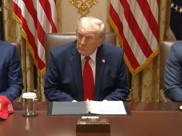 Bomba financiera de Irán. Donald Trump, presidente de Estados Unidos. AMEXI Foto captura de video