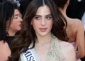 Fátima Bosch debutó en Cannes 2026 con un vestido brillante y sandalias de plataforma dignas de Miss Universo. | AMEXI/FOTO: IG @fatimaboschfdz