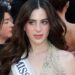 Fátima Bosch debutó en Cannes 2026 con un vestido brillante y sandalias de plataforma dignas de Miss Universo. | AMEXI/FOTO: IG @fatimaboschfdz