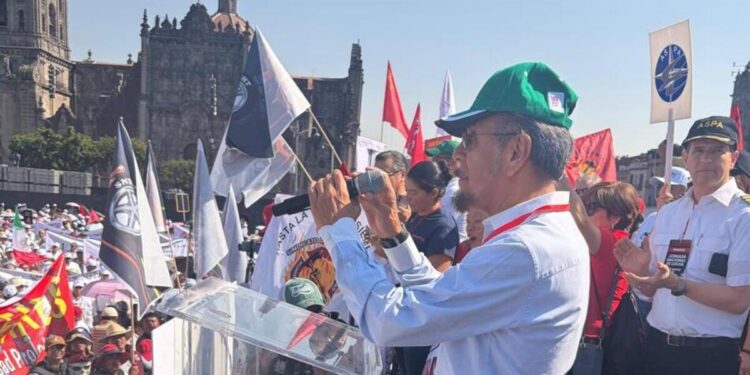 Así lució el Zócalo de la CDMX en ocasión del Día del Trabajo