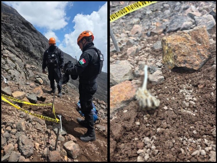 Hallan posible resto humano en zona de alta montaña del Iztaccíhuatl