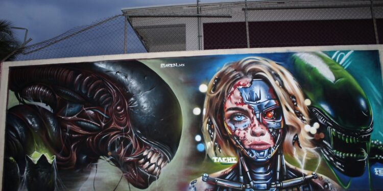 Arte urbano pinta de realidad y fantasía las calles de Nezahualcóyotl, Edomex