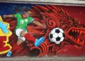 Los murales mundialistas pintados por jóvenes artistas urbanos en Neza, Edomex
