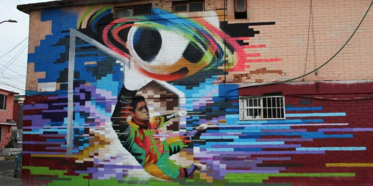 Los murales mundialistas pintados por jóvenes artistas urbanos en Neza, Edomex