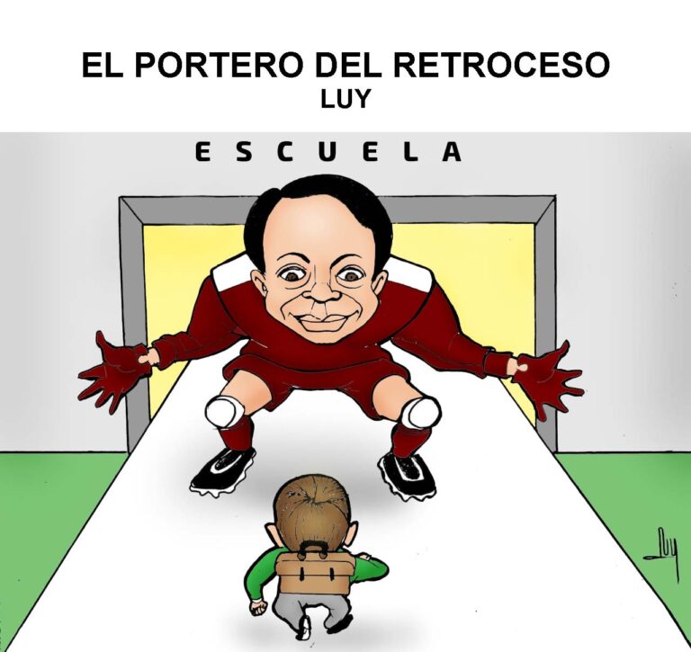 Cartón de Luy: El portero del retroceso