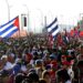 Manifestación en Cuba en apoyo de Raúl Castro. AMEXI/ Foto: RRSS