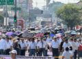 Marcha de Trabajadores en Oaxaca. 1 de mayo. AMEXI Foto Oscar Rodríguez