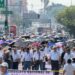 Marcha de Trabajadores en Oaxaca. 1 de mayo. AMEXI Foto Oscar Rodríguez