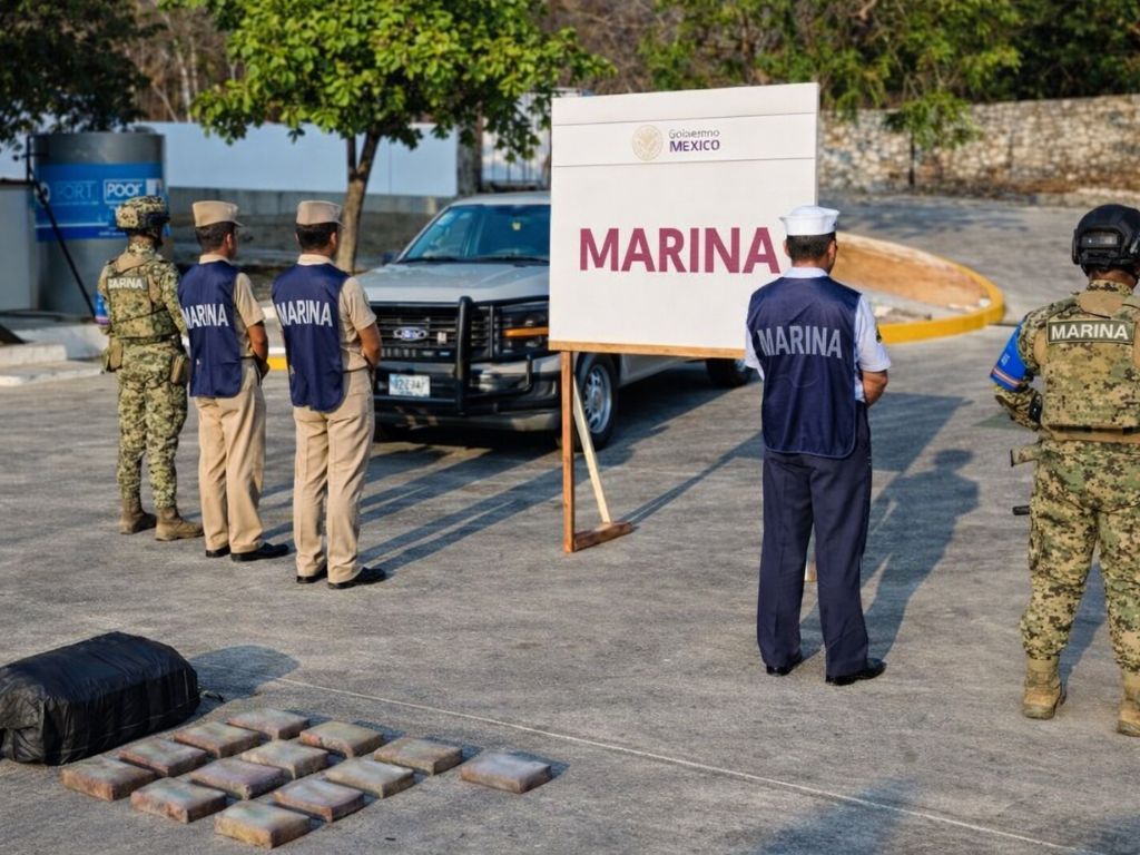 Aseguramiento de cocaína en aguas del Pacífico, cerca de Huatulco. 