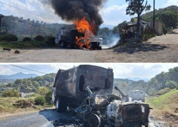 Mina Paulina: incendian camión de basura en protesta