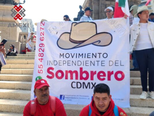 Movimiento independiente del Sombrero, presente en la movilización de los transportistas y campesinos en la CDMX