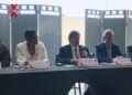 En conferencia de prensa, Napoleón Gómez Urrutia, denuncia la presencia de narcosindicatos que buscan controlar a obrreros mineros.