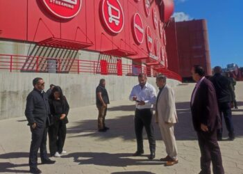 Seguridad Recorrido de supervisión en el Estadio Caliente de Tijuana. AMEXI/ Foto: SSC de BC