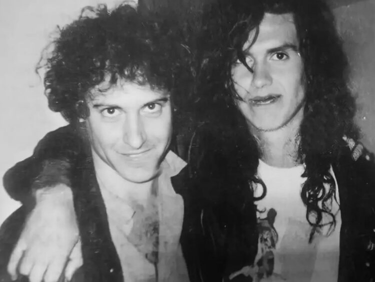 Saúl Hernández y Alejandro Marcovich juntos durante una etapa de Caifanes en los años 90.