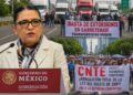 Protestar sin bloqueos carreteros, pide Segob a CNTE y transportistas