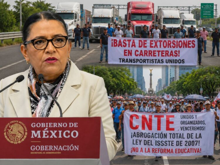 Protestar sin bloqueos carreteros, pide Segob a CNTE y transportistas