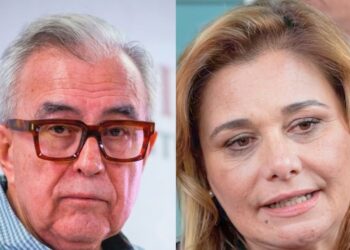 Rubén Rocha, gobernador con licencia de Sinaloa; Maru Campos, gobernadora de Chihuahua. AMEXI/Foto: Especial