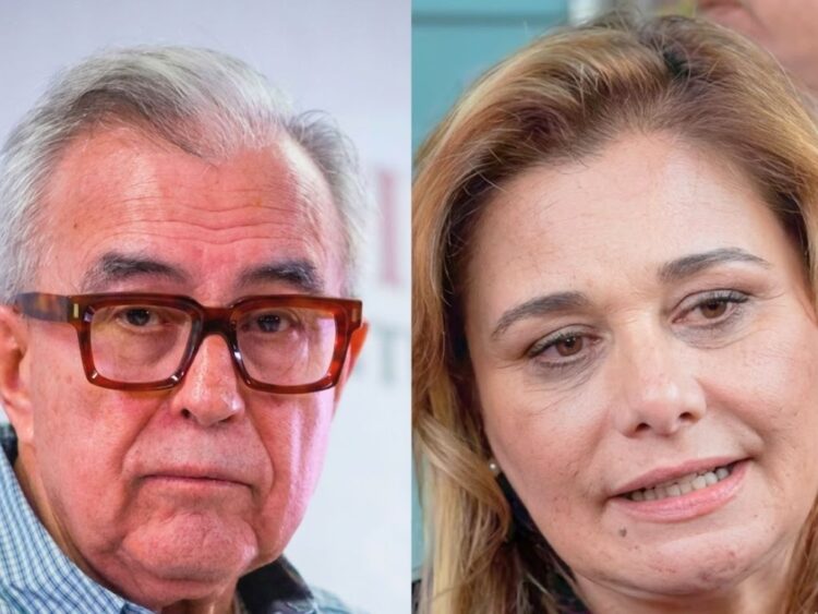 Sinaloa vs Chihuahua. Rubén Rocha, gobernador con licencia de Sinaloa; Maru Campos, gobernadora de Chihuahua.