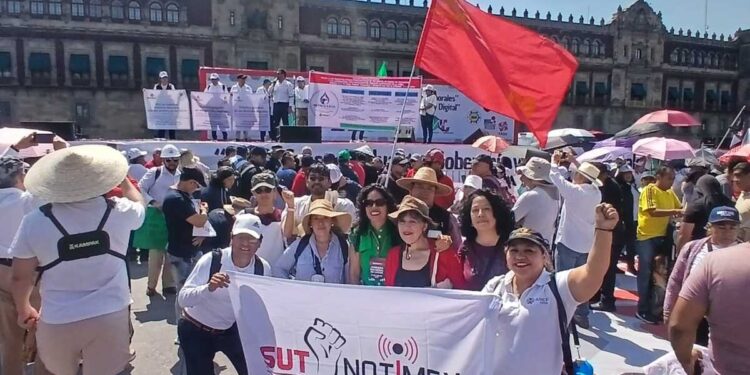 Así lució el Zócalo de la CDMX en ocasión del Día del Trabajo