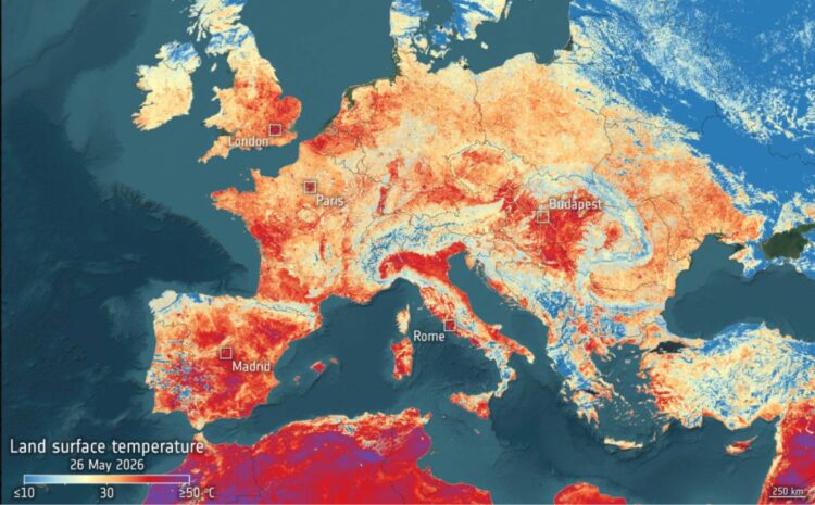 Altas temperaturas en toda Europa