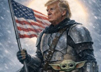 La Casa Blanca difundió una imagen del presidente Trump como mandaloriano, en relación al Día de Star Wars