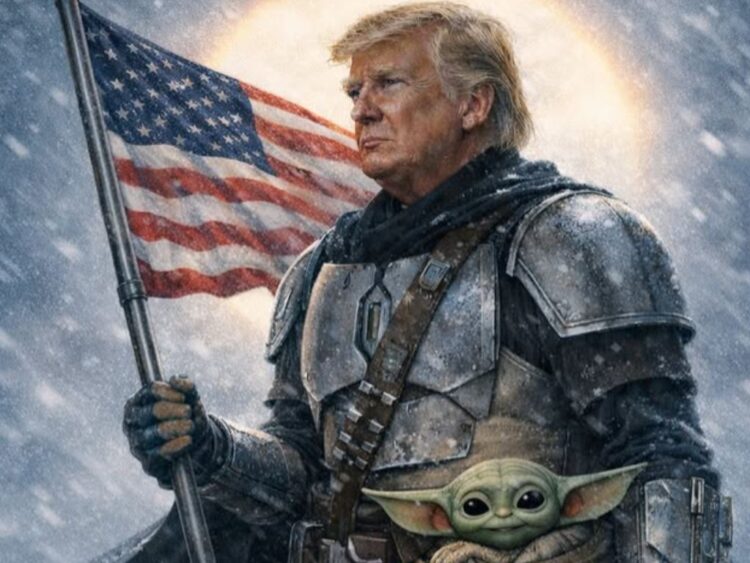 La Casa Blanca difundió una imagen del presidente Trump como mandaloriano, en relación al Día de Star Wars