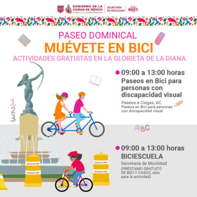 La asociación Paseos a Ciegas, AC ofrecerá paseos en bicicleta para personas con discapacidad visual