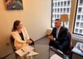 Se reúne el dirigente del PRI, Alejandro Moreno, con María Corina Machado, Premio Nobel de la Paz, en Whashington.