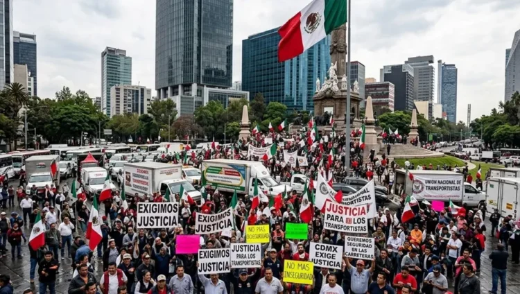 Transportistas convocan megamarcha en CDMX para el 20 de mayo