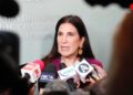 La presidenta de la Cámara de Diputados, Kenia López advierte que traicionar a la patria es acordar candidaturas.