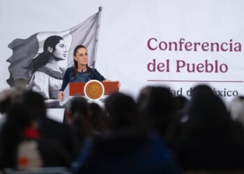 La presidenta Claudia Sheinbaum resalta que “vamos bien” en la economía mexicana. AMEXI/FOTO/ Presidencia