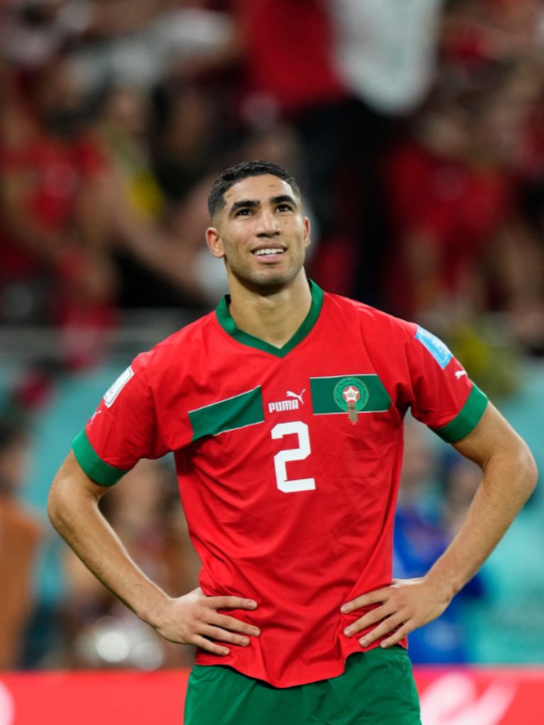 El capitán del equipo nacional de futbol de Marruecos, Achraf Hakimi