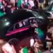 Automovil atropella a 17 personas durante festejos en Loos Cabos. AMEXI Foto RRSS