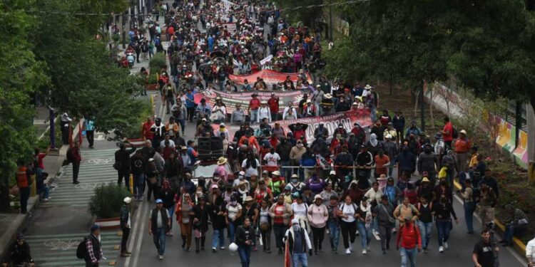 La movilización de la CNTE en el sur de la CDMX en imágenes
