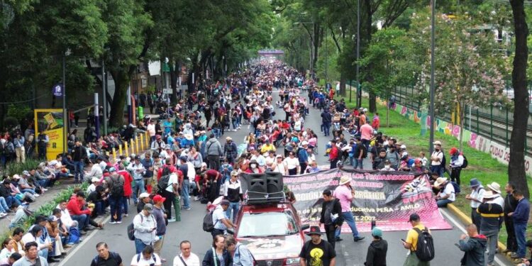 La movilización de la CNTE en el sur de la CDMX en imágenes