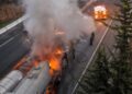 Incendio de pipas paraliza la autopista Chamapa-Lechería