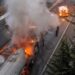 Incendio de pipas paraliza la autopista Chamapa-Lechería