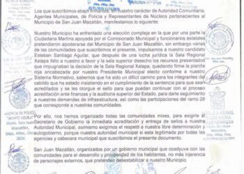 Comunidades mixe exigen validar a su presidente municipal