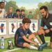 Jugadores aficionados disputan un partido de futbol en una cancha recreativa mientras realizan movimientos que pueden provocar lesiones de tobillo, rodilla o musculares.