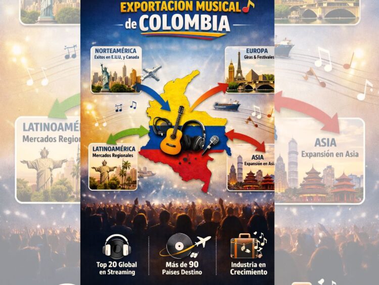 Productores, compositores y artistas colombianos participan en proyectos internacionales que fortalecen la presencia global de la música del país.