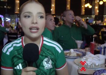 La actriz y cantante Sandra Itzel ofrece declaraciones tras la victoria de México sobre Corea del Sur, donde comparte su emoción, nervios y apoyo a la Selección Mexicana.