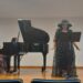 Luz Vizcarra y Sara Vélez durante el recital “Heroínas Rossinianas” en la Antigua Casona de Xicoténcatl, con un programa musical centrado en heroínas de la ópera de Rossini.