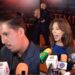 Luis Rodríguez y Cynthia Klitbo posan juntos durante la presentación de una película de terror psicológico en la Ciudad de México.