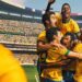 Aficionado observa en televisión imágenes históricas de Copas del Mundo y documentales sobre leyendas del futbol.