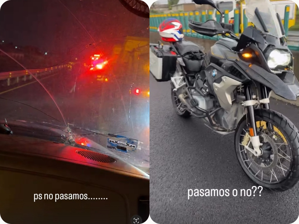 Eduardo Capetillo Jr. sufrió un accidente en motocicleta mientras recorría una carretera afectada por inundaciones. | AMEXI/FOTO: IG