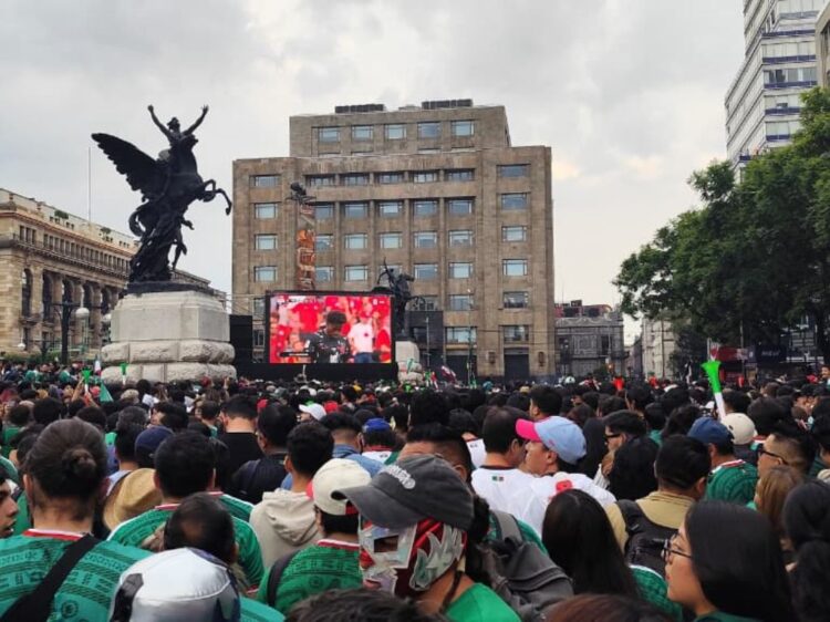 Fan Fest en el Centro Histórico. AMEXI Foto Gobierno de la CDMX