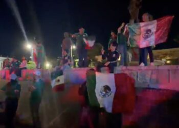 Euforia por el triunfo de México ante Corea en Oaxaca