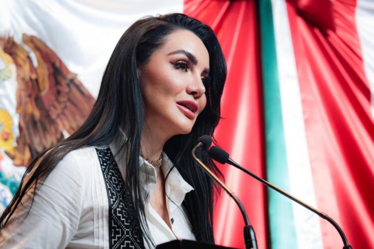 Gabriela Jiménez, vicecoordinadora de Vinculación Parlamentaria del Grupo Parlamentario de Morena en la Cámara de Diputados Foto AMEXI/Cortesía