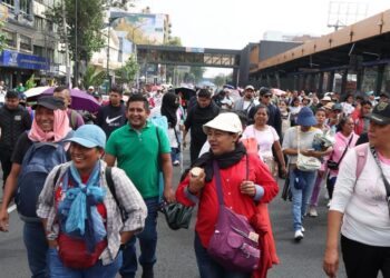movilizaciones La CNTE sobre Tlalpan. AMEXI Foto La Isabel
