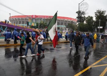 La fiesta mundialista de los mexicanos en imágenes
